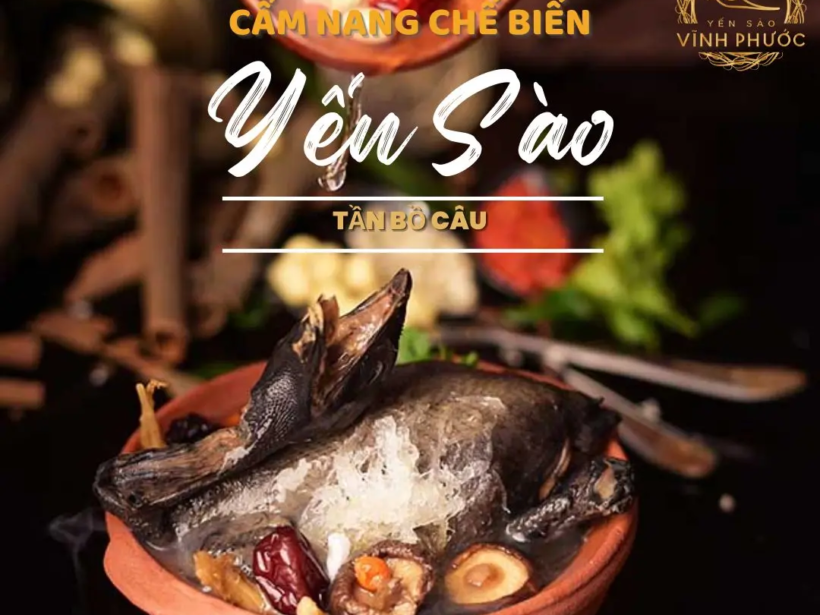 yến sào tiềm gà ác thuốc bắc - Yensaovinhphuoc.vn